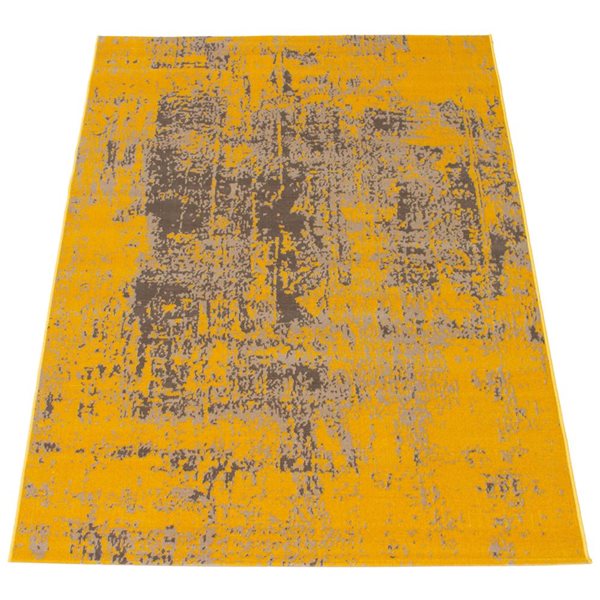 Tapis Charlotte par ECARPET rectangulaire jaune de 7,5 pi x 9,5 pi