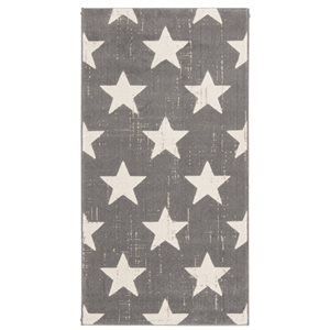 ECARPET Angel 3-ft x 5-ft Grey Rectangular Area rug