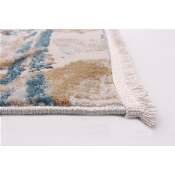 ECARPET Arizona 6.5-ft x 9.5-ft Blue and Grey Rectangular Area rug