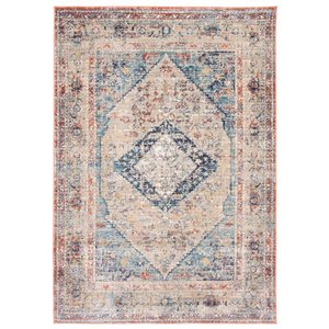 ECARPET Bolivia Bijar 5.25-ft x 7.5-ft Grey and Copper Rectangular Area rug