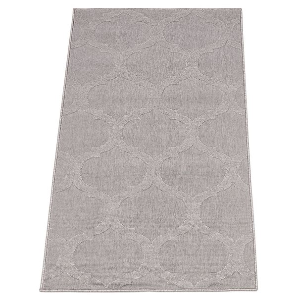 ECARPET Cambridge 3-ft x 5-ft Grey Rectangular Area rug