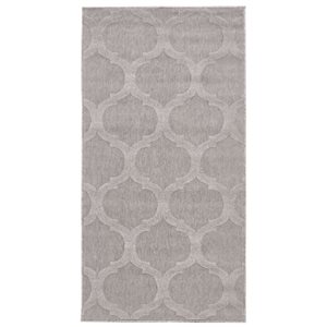 Tapis Cambridge par ECARPET rectangulaire gris de 3 pi x 5 pi