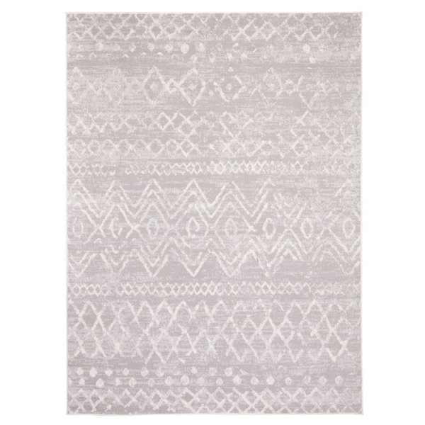 Tapis Astrid par ECARPET rectangulaire gris de 4 pi x 5,5 pi