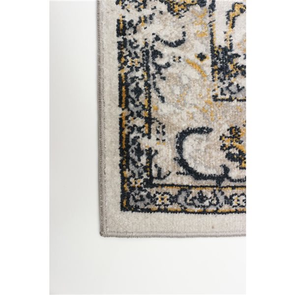 ECARPET Aqua Legacy 2.5-ft x 8-ft Ivory Rectangular Runner