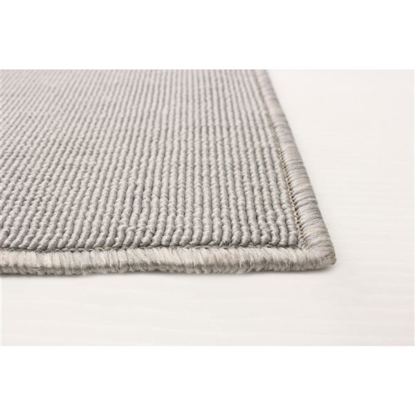 Tapis Cambridge par ECARPET rectangulaire gris de 7,5 pi x 9,5 pi