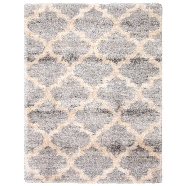 ECARPET Annica 5.25-ft x 7.25-ft Grey Rectangular Area rug