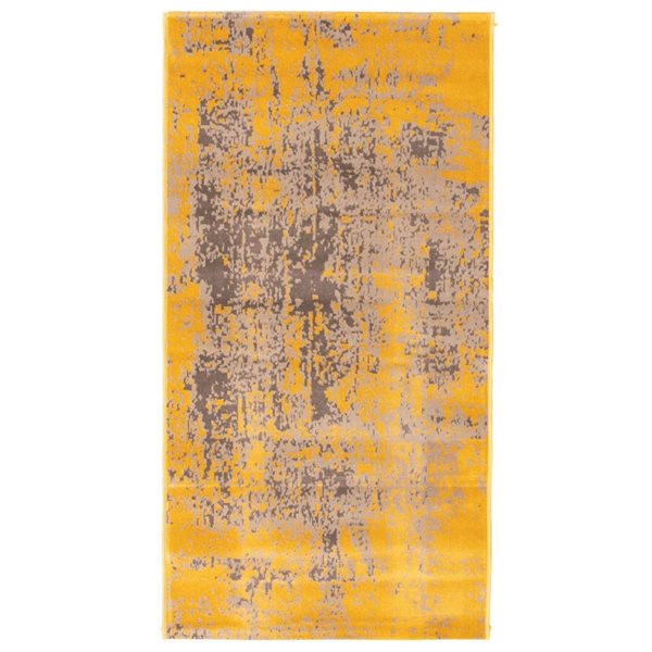 ECARPET Charlotte 4-ft x 5.5-ft Yellow Rectangular Area rug