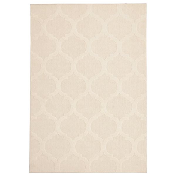 ECARPET Cambridge 4.5-ft x 6.5-ft Ivory Rectangular Area rug