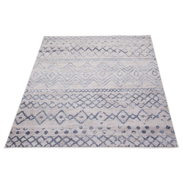 Tapis Astrid par ECARPET rectangulaire bleu de 8 pi x 10 pi