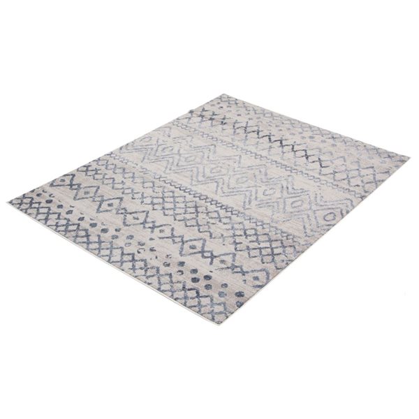 Tapis Astrid par ECARPET rectangulaire bleu de 8 pi x 10 pi