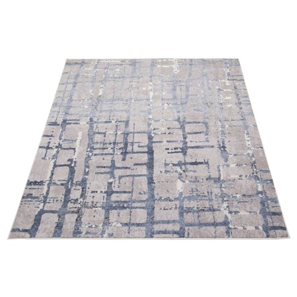 Tapis Anitra par ECARPET rectangulaire bleu pâle de 4 pi x 5,5 pi