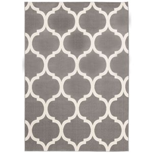 Tapis Arbour par ECARPET rectangulaire gris de 5,25 pi x 7,5 pi