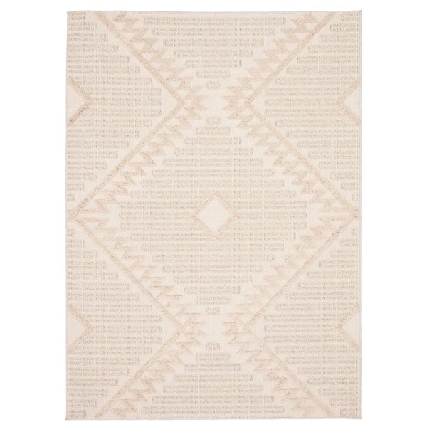 ECARPET Carmen 8-ft x 10-ft Beige Rectangular Area rug