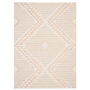 ECARPET Carmen 8-ft x 10-ft Beige Rectangular Area rug