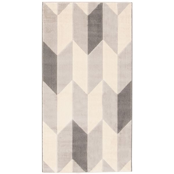 Tapis Burke par ECARPET rectangulaire gris de 3 pi x 5 pi