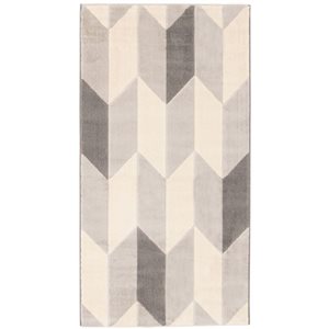 Tapis Burke par ECARPET rectangulaire gris de 3 pi x 5 pi