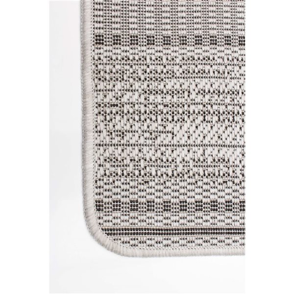 Tapis de passage Cabana par ECARPET rectangulaire gris de 2 pi x 6,5 pi