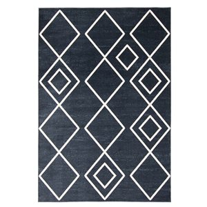 Tapis Aqua Kenza par ECARPET rectangulaire bleu de 5 pi x 7 pi