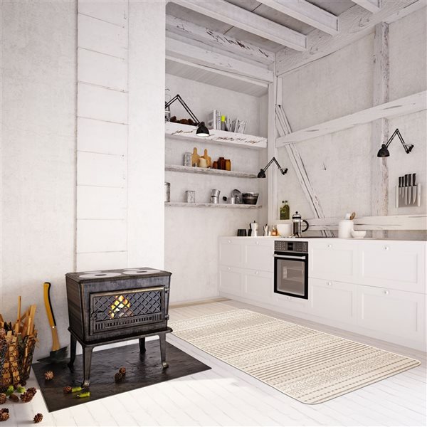 ECARPET Cabana 4.5-ft x 6-ft Ivory Rectangular Area rug