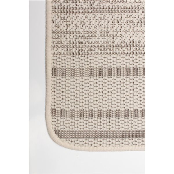 ECARPET Cabana 4.5-ft x 6-ft Ivory Rectangular Area rug