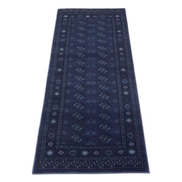 Tapis de passage Bokhara par ECARPET rectangulaire bleu de 3 pi x 8 pi