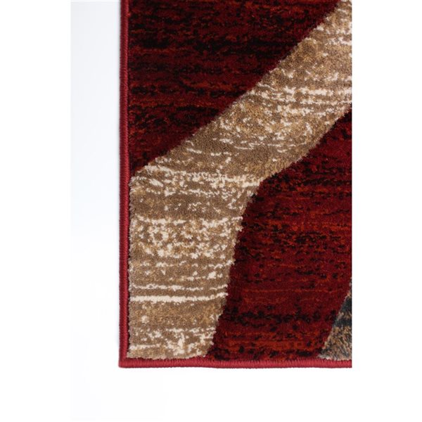 ECARPET Banu 4-ft x 5.5-ft Burgundy Rectangular Area rug