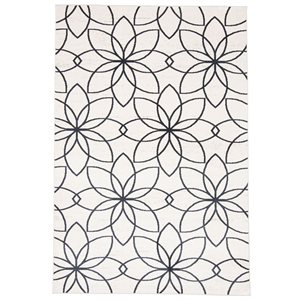 ECARPET Aqua Terali 8-ft x 10-ft Ivory Rectangular Area rug