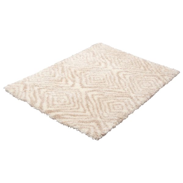 Tapis Agadir Abstract par ECARPET rectangulaire ivoire et ocre de 5,25 pi x 7,25 pi