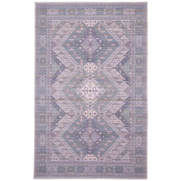 ECARPET Afshar 5-ft x 8-ft Grey Rectangular Area rug