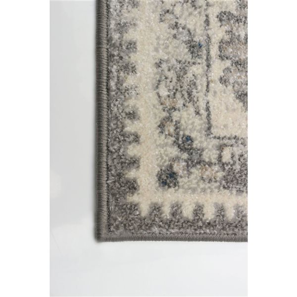 ECARPET Amelia 5.25-ft x 7.25-ft Grey Rectangular Area rug