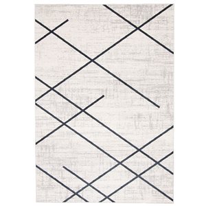 ECARPET Aqua Damali 8-ft x 10-ft Ivory and Blue Rectangular Area rug