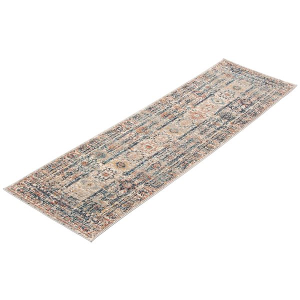 ECARPET Bolivia Yalameh 2-ft x 8-ft Multicolour Rectangular Runner