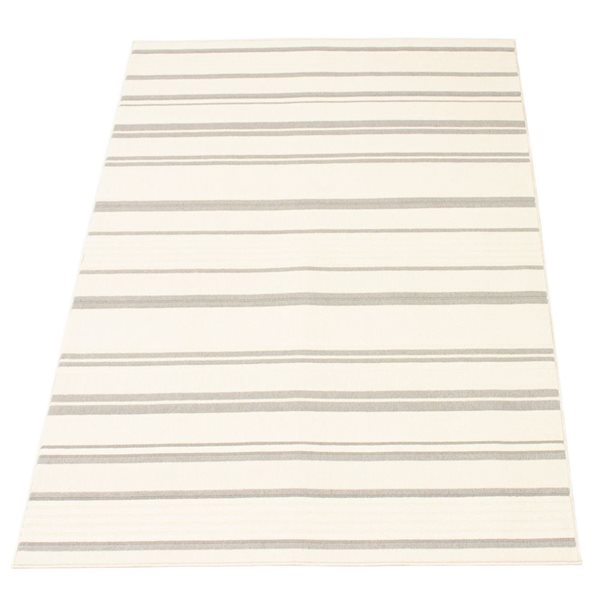 ECARPET Arthur 5.25-ft x 7.5-ft Ivory Rectangular Area rug