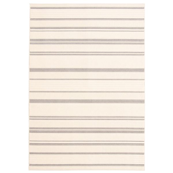 ECARPET Arthur 5.25-ft x 7.5-ft Ivory Rectangular Area rug