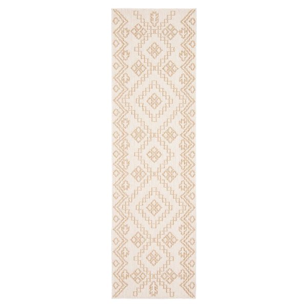 Tapis de passage Caral par ECARPET rectangulaire taupe de 2,5 pi x 12 pi