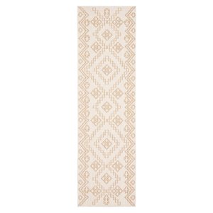 Tapis de passage Caral par ECARPET rectangulaire taupe de 2,5 pi x 12 pi