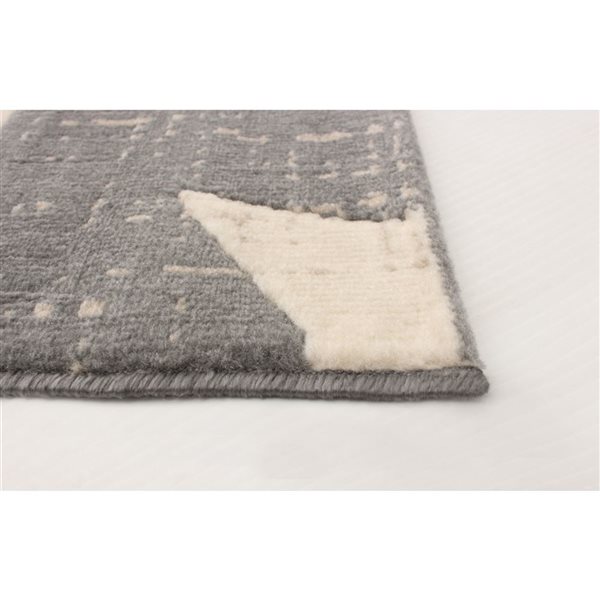 ECARPET Angel 5.25-ft x 7.5-ft Grey Rectangular Area rug