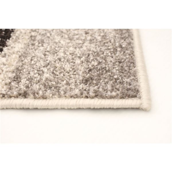 ECARPET Ayla 8-ft x 10-ft Ivory and Blue Rectangular Area rug