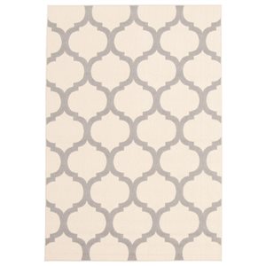 Tapis Cambridge par ECARPET rectangulaire ivoire et gris de 5,25 pi x 7,5 pi