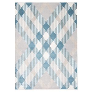 Tapis Aqua Kors par ECARPET rectangulaire gris de 5 pi x 7 pi