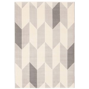 Tapis Burke par ECARPET rectangulaire gris de 4,5 pi x 6,5 pi