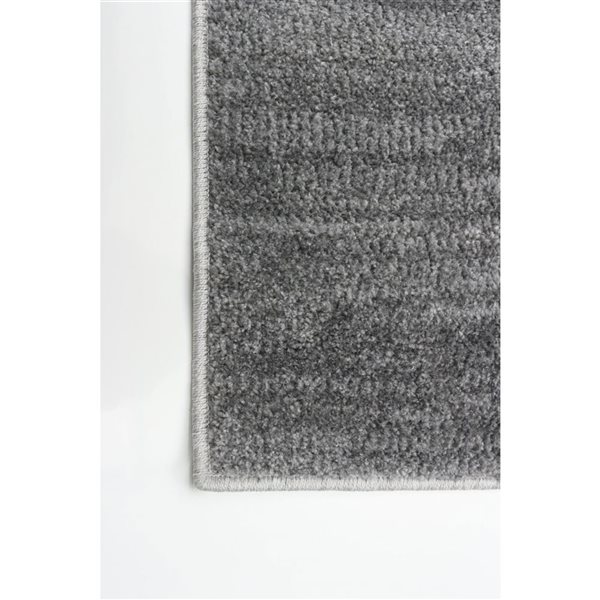 ECARPET Blair 5.25-ft x 7.25-ft Grey Rectangular Area rug