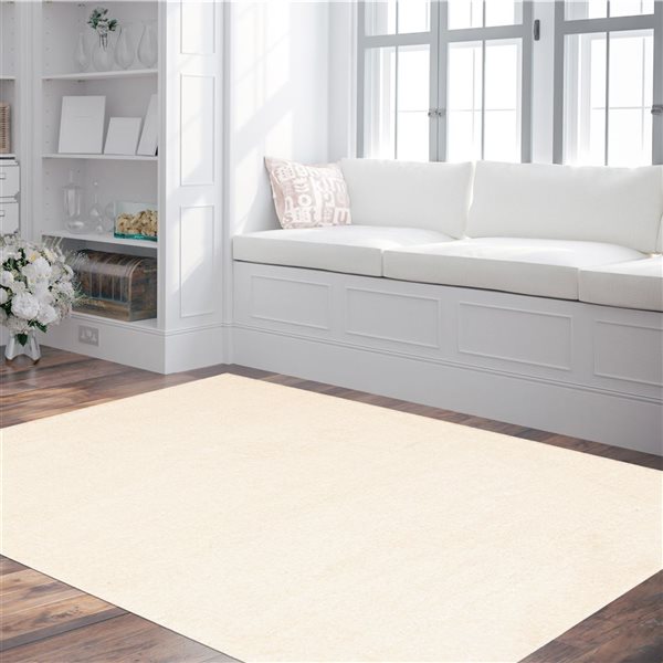 ECARPET Bellamy 8-ft x 10-ft Ivory Rectangular Area rug