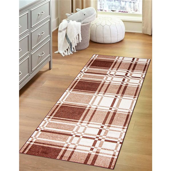 ECARPET Aqua Roma 2.5-ft x 8-ft Copper Rectangular Runner