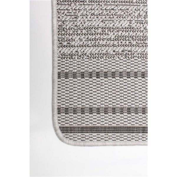 ECARPET Cabana 3.25-ft x 4.5-ft Grey Rectangular Area rug