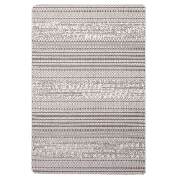 ECARPET Cabana 3.25-ft x 4.5-ft Grey Rectangular Area rug