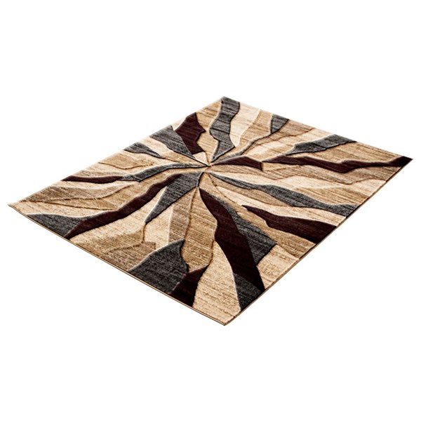 Tapis Banu par ECARPET rectangulaire taupe de 5,25 pi x 7,25 pi