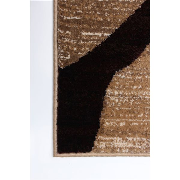 Tapis Banu par ECARPET rectangulaire taupe de 5,25 pi x 7,25 pi