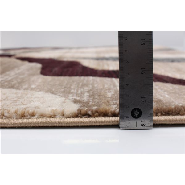 Tapis Banu par ECARPET rectangulaire taupe de 5,25 pi x 7,25 pi