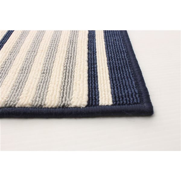 ECARPET Arthur 4.5-ft x 6.5-ft Navy Blue Rectangular Area rug